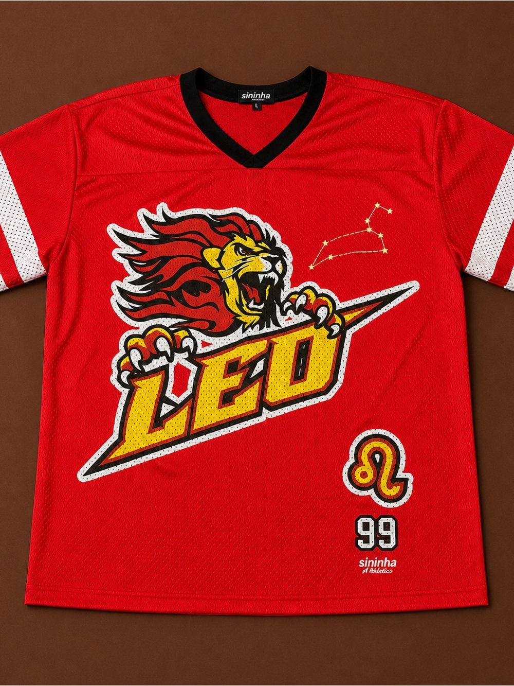 Red Leo Graphic Kids Sports Tee